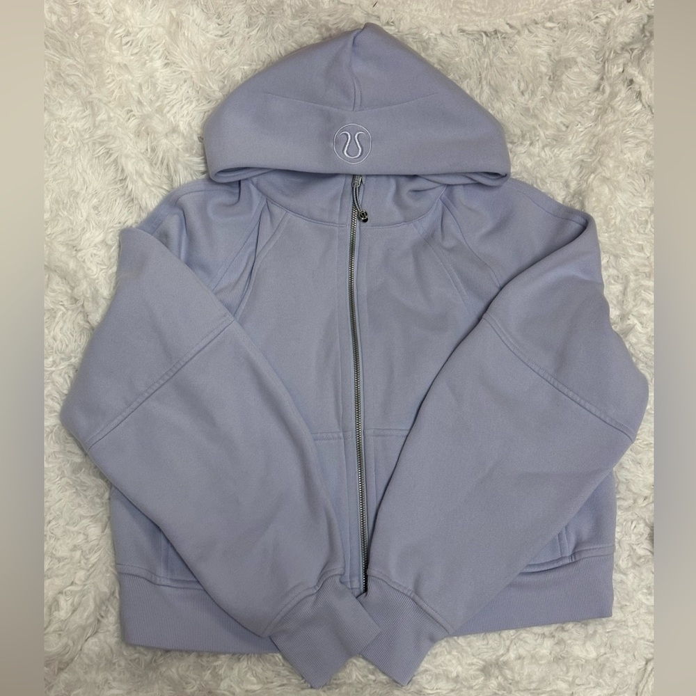 Lululemon pastel blue Oversized Scuba full zip hoodie jacket size XS/S